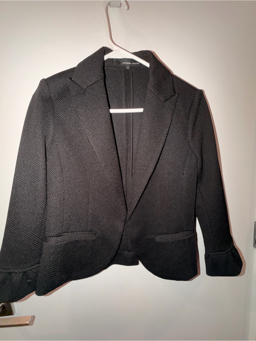 Amanda Chelsea Black Textured Women's Blazer